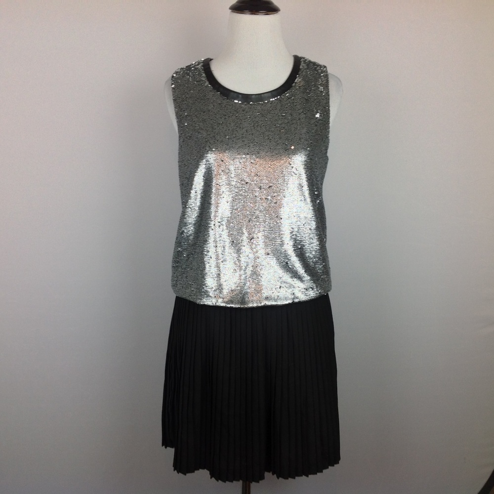 C Luce Dress Blouson Sequined Womens Small - Picture 1 of 6
